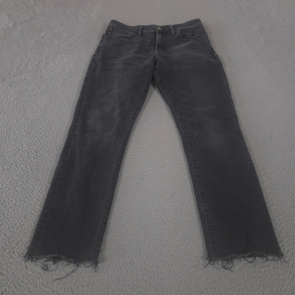 American Eagle Jeans Mens 32x30 Black Next Level Flex Slim Raw Hem Stretch Denim